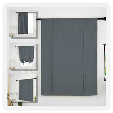 Cortina opaca moderna para sala de estar, Cortina corta con acabado para ventana, puerta, tratamiento, Color sólido 2024 - compra barato