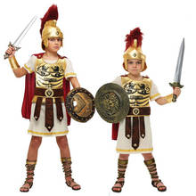 Dia das bruxas festa de páscoa crianças antiga grécia romana soldado guerreiro grego gladiador traje trajes para meninos do menino 2024 - compre barato
