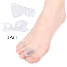 1 пара, силиконовый разделитель для большого пальца ноги, с двумя/тремя отверстиями 2024 - купить недорого