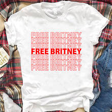 Бесплатная Футболка Britney, спасите Бритни, забавные графические хлопковые футболки для фаната, подарок # Freebritney 2024 - купить недорого