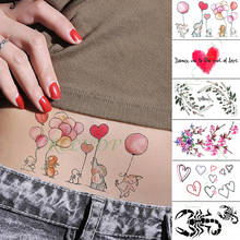 Waterproof Temporary Tattoo stickers watercolor rose orchid flowers petal tatto flash tatoo fake tattoos for girl women lady 2024 - buy cheap