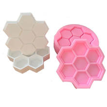 Molde hexagonal de silicona para macetas, caja creativa para almacenamiento de joyas, para bricolaje, suculentas, yeso, cemento, yeso y hormigón 2024 - compra barato