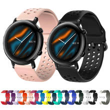 Pulseira de silicone para huawei watch gt 2, 42mm, amazfit gtr 42mm, pulseira de substituição 2024 - compre barato