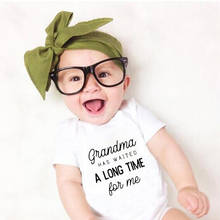Grandma Waited A Long Time for Me Baby Girls Boys Jumpsuit Newborn Print Bodysuits Summer Kids Cute Clothes 0-24 Months 2024 - buy cheap