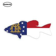 HotMeiNi 12 см x 5 см окунь рыба Джорджия GA флаг наклейка набор наклеек Рыбалка грузовик бампер стикер s автомобильный Стайлинг виниловая наклейка 2024 - купить недорого