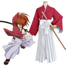 Anime HIMURA KENSHIN Cosplay For Man Red panese Traditional Kimono Halloween Costumes For Woman Samurai Kendo Clothing 2024 - купить недорого