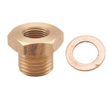 Lubrificador para medição de temperatura petrolífero, porca adaptadora com arruela 3/4 "npt para m14x1.5 2024 - compre barato