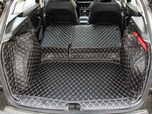 luxury wearable fiber leather car trunk mat for skoda kamiq 2018 2019 2020 car accessories 2024 - buy cheap
