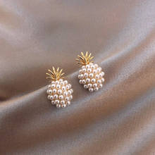 ZOSHI Fashion Pearl Stud Earrings for Women Cute Mini Pineapple Earrings Female Fashion Jewelry Wedding Party Earring 2024 - buy cheap