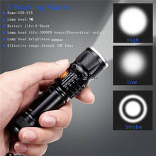 Mini 6000LM T6 LED Flashlight Spot Lamp IPX4 Waterproof High Power Portable 3 Models Zoomable Camping Equipment Torch lamp 2024 - buy cheap