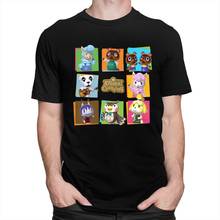 Camiseta con estampado de Animal Crossing para hombre, camisa de manga corta con cuello redondo, 100% algodón, para amantes de los videojuegos 2024 - compra barato