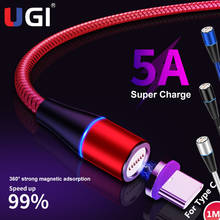 Магнитный кабель UGI USB Type-C, Micro USB, для телефонов IOS, Samsung, Oneplus, Xiaomi, HTC, Pixel, 5 А, 1/2/3 в упаковке 2024 - купить недорого