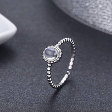 925 Sterling Silver Oval Round Blue Natural Moonstone Rings For Women Wedding Engagement Jewelry Girls Finger Bague Aneis Anillo 2024 - buy cheap