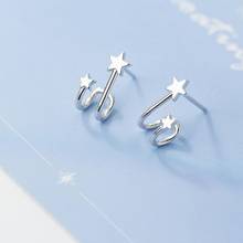 1 пара, модные простые милые мини u-образные клипсы для ушей звезда серебряного цвета, геометрические серьги, зажим для манжет для женщин, ювелирное изделие, подарок 2024 - купить недорого