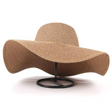 Sombrero de paja con visera de protección para mujer, gorra de playa con visera ancha, diseño de ala ancha, 2021 2024 - compra barato
