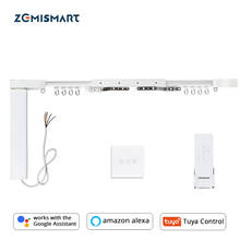 Zemismart Intelligent House Motorized Smart Curtains With Curtain Track Rod Wall Switch Alexa Google Home tuya App Control 2024 - buy cheap