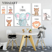 Baby Nursery Wall Art Canvas Poster Print Woodland Animal Lion Elephant Nordic Kid Decoration Picture Painting Child Room Decor 2024 - buy cheap
