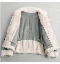 Casaco feminino de lã com pelo, jaqueta para inverno, roupas coreanas, manteau femme my4223 s 2020 2024 - compre barato