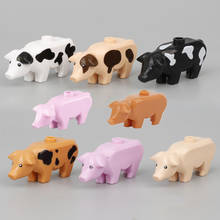 Cute Pigs Building Blocks MOC City Accessories Spotted Pig Farm Animal Model Bricks Parts Toys for Children Educational C178 2024 - buy cheap