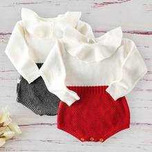 Baby Girl Long Sleeve Knit Romper 2019 Winter Christmas Knitting Wool Jumpsuit For Newborn Kids Toddler Children Outfit Clothing 2024 - buy cheap