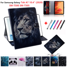 Capa para tablet samsung galaxy tab a7 2020, capa de 10.4 "com estampa de cachorro e tigre 2024 - compre barato
