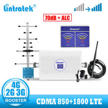 Lintratek-amplificador de sinal de celular, 2g, 3g, 4g, lte, repetidor de telefone, 1800, 850 mhz, b5 b3, amplificador, cdma, dcs, dados por voz, 70db 2024 - compre barato