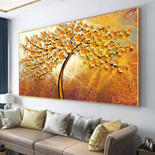 Abstract Gold Tree Canvas Painting Print on Canvas Posters and Prints Landscape Wall Art Pictures for Living Room Decor 2024 - buy cheap