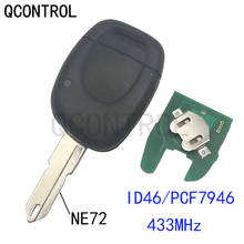 QCONTROL-llave remota de coche, 433MHZ, compatible con Renault Master Kangoo Clio Twingo NE72 Blade PCF7946 Chip 2024 - compra barato