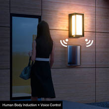 Lámpara LED de pared con Sensor de movimiento para exteriores, luz de jardín resistente al agua IP65, decoración moderna para porche, escaleras, iluminación exterior 2024 - compra barato