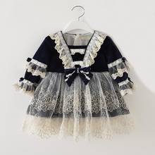 Bebê menina do vintage turquia espanhol vestido da criança laço arco lolita vestidos de princesa para meninas aniversário baptismo festa vestir vestidos 2024 - compre barato