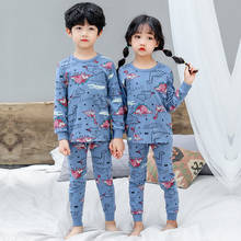 Pijamas de niños y niñas, conjuntos de ropa de dormir de algodón para niñas, traje de otoño para niñas, Pijamas de manga larga, Tops + Pantalones, 2 uds. 2024 - compra barato