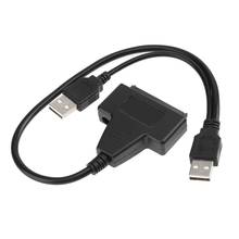 Черный кабель-преобразователь для жесткого диска USB 2,0 к Sata адаптер Внешнее питание для жесткого диска 2,5/3,5 дюйма кабель-преобразователь для жесткого диска 2024 - купить недорого