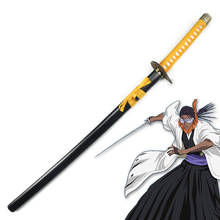 [Смешные] 100 см Косплей Аниме Bleach weapon Tousen Kaname катана, деревянная модель меча, костюм вечерние аниме шоу японский меч самурая 2024 - купить недорого