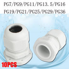 Cabo ce de nylon à prova d'água, conector de plástico com 10 peças ip68 pg7 para 3-6.5mm pg9 pg11 pg13.5 pg16 pg19 2024 - compre barato