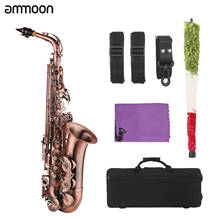 ammoon Saxophone Red Antique E-flat Brass Material with Carrying Case Cleaning Cloth Brush Sax Strap Mouthpiece Accessories 2024 - buy cheap