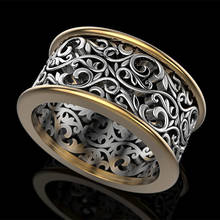 CAOSHI-anillos de diseño calado para mujer y hombre, diseño Vintage, tallado completo, bonito patrón, accesorios de fiesta, joyería, regalos de cumpleaños 2024 - compra barato