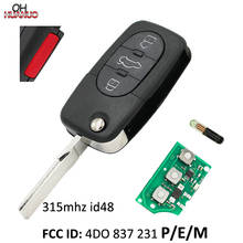 3+1 Buttons 315MHZ Flip Remote Control Key Fob 4 Buttons With ID48 Chip 4D0 837 231 P/ 4D0 837 231 E/ 4D0 837 231 M  For Audi 2024 - buy cheap