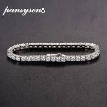 PANSYSEN-pulsera de tenis de diamantes de moissanita para hombre y mujer, brazalete de plata sólida 925, joyería fina de Boda nupcial 2024 - compra barato