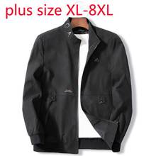 New Arrival Fashion Super Large Spring And Autumn Men Coat Standing Collar Casual Jacket Plus Size L-3XL 4XL 5XL 6XL 7XL 8XL 2024 - buy cheap