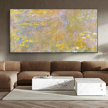 Claude Monet-pinturas al óleo de lirio de agua sobre lienzo, carteles artísticos e impresiones, flores impresionistas, imágenes artísticas de pared, Cuadros 2024 - compra barato