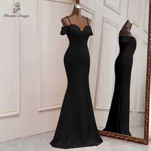 Vestidos de noite preto sexy sereia vestido de baile 2021 robe de soiree de mariage vestido de dama de honra vestido de festa de boda 2024 - compre barato