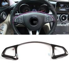 For Mercedes Benz C E GLC CLA Class W205 W213 X253 Carbon Fiber Texture Steering Wheel Frame Cover Trim 2024 - buy cheap