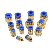 1PCS Pneumatic Fittings PC4 6 8 10 12 14 16mm Male Thread M5 M6 1/8 1/4 3/8 1/2 01 02 To Tube  Push Air Tube Straight Connection 2024 - buy cheap