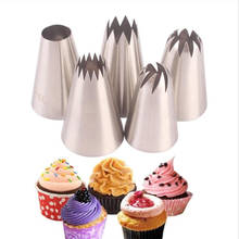 5pcs / lot Large Russian Icing Piping Pastry Nozzle Tips Baking Tools Cakes Decoration Set Stainless Steel Nozzles Rose Cupcake 2024 - buy cheap