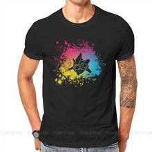Camiseta com gola em o para homens, camiseta vintage e colorida de tamanho grande com gola redonda 2024 - compre barato