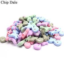 Chip Dale-Cuentas de silicona de dinosaurio para dentición infantil, accesorios para collar, juguete, 20 Uds. 2024 - compra barato