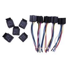 Lot5 New 12 Volt 30/40 Amp SPDT Automotive Relay with Wires & Harness Socket 2024 - buy cheap