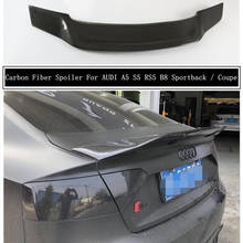 Carbon Fiber Spoiler For AUDI A5 S5 RS5 B8 Sportback Coupe 2008 2009 2010 2011 Wing Lip Spoilers High Quality R Car Accessories 2024 - buy cheap