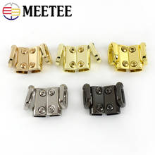 Meetee 2/5pairs Luggage Side Ear Hook Metal Screws Movable Buckle Bag Leather Clips Starp Hang Clasp DIY Hardware Accessories 2024 - buy cheap