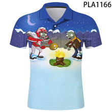 Cute Zombie Game New Polo Homme Casual Hombres Streetwear Boy 3D Printed Cool Polo Shirt Men Fashion Ropa 2024 - buy cheap